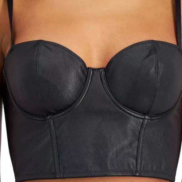 INC International Intimates Faux Leather Bustier - Picture 2 of 4